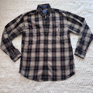 Pendleton Expedition Shirt Shadow Plaid Gray Tan Button Down heritage outdoors